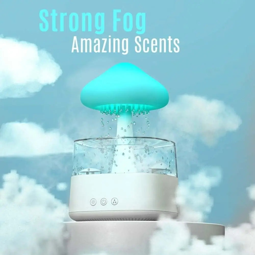 Rain Cloud Humidifier Rain Drop Sound Night Light Aromatherapy Oil Essential - DynamicDrop Hub