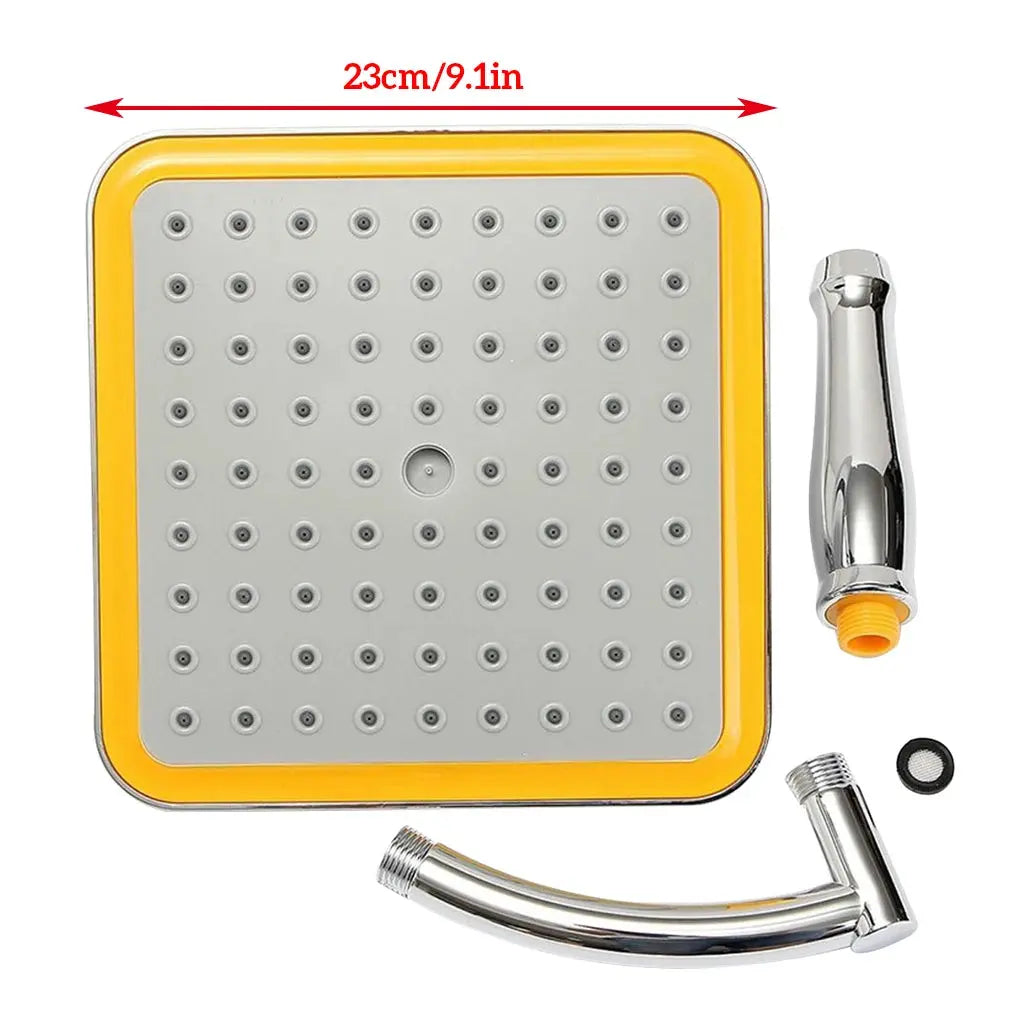 Rainfall Shower Head Large Flow Supercharge Rainfall Showerhead Bathroom Faucet Replacement Parts Home Hotel Shower Accessories - DynamicDrop Hub