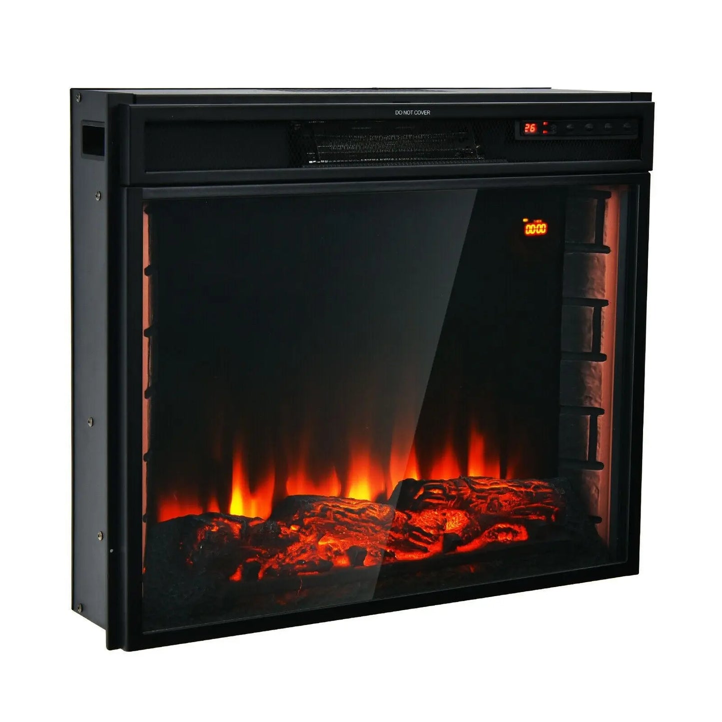 Recessed Electric Fireplace with 7 Flame Colours and Timer Function - DynamicDrop Hub