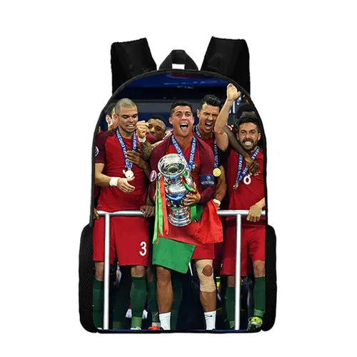 Ronaldo Wallpaper Cr7 Backpack Boys and Girls School Bag Children's - DynamicDrop Hub