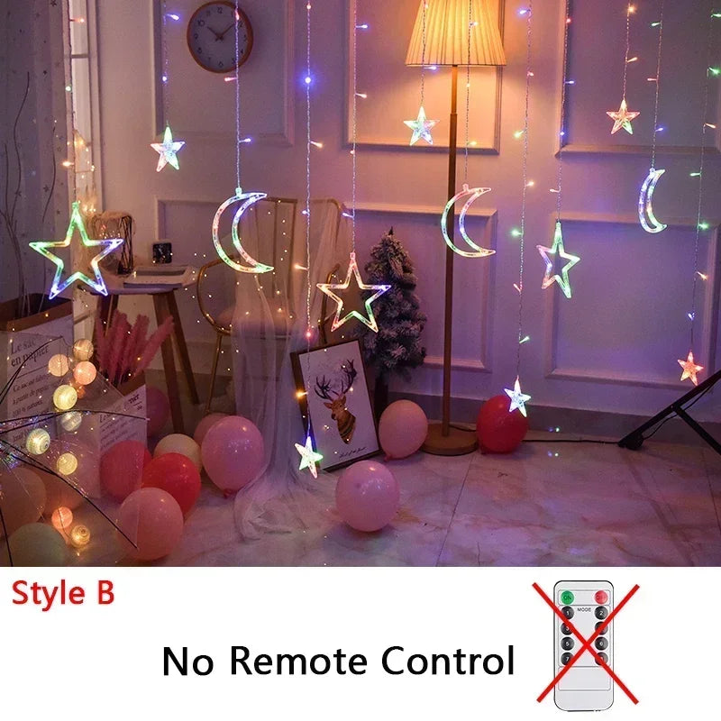 Christmas Decoration Festoon String Lights Fairy Garland Curtain Outdoor Indoor Decor for Holiday New Year Decoration
