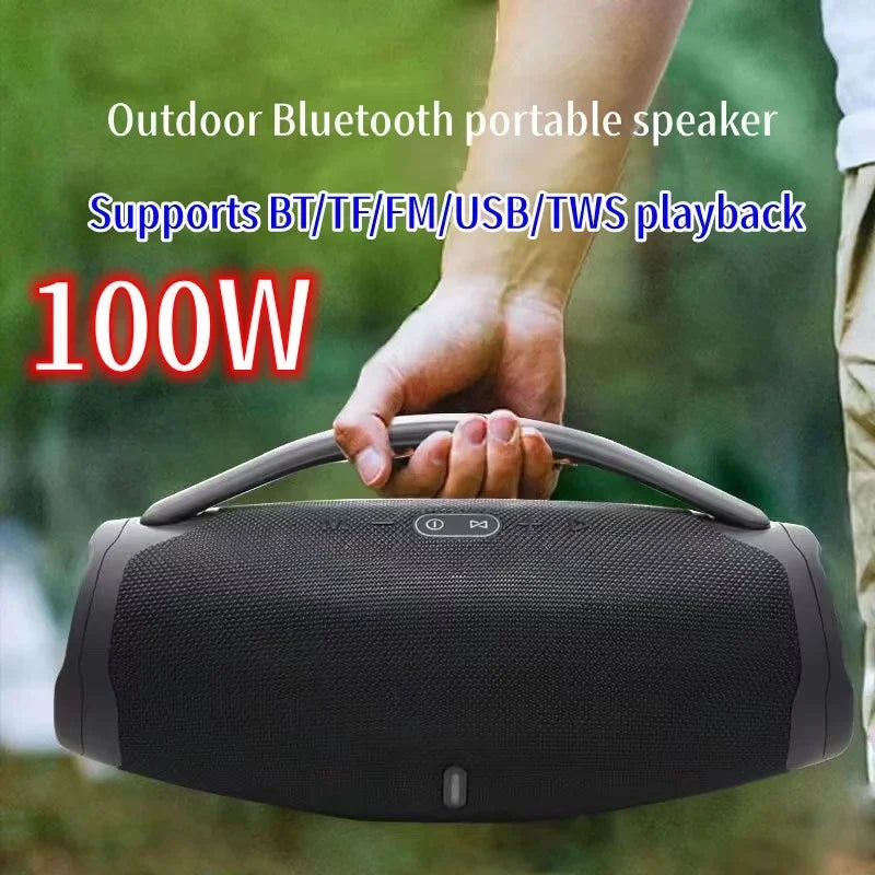 Portable Waterproof 100W High Power Bluetooth Speaker with RGB Lights