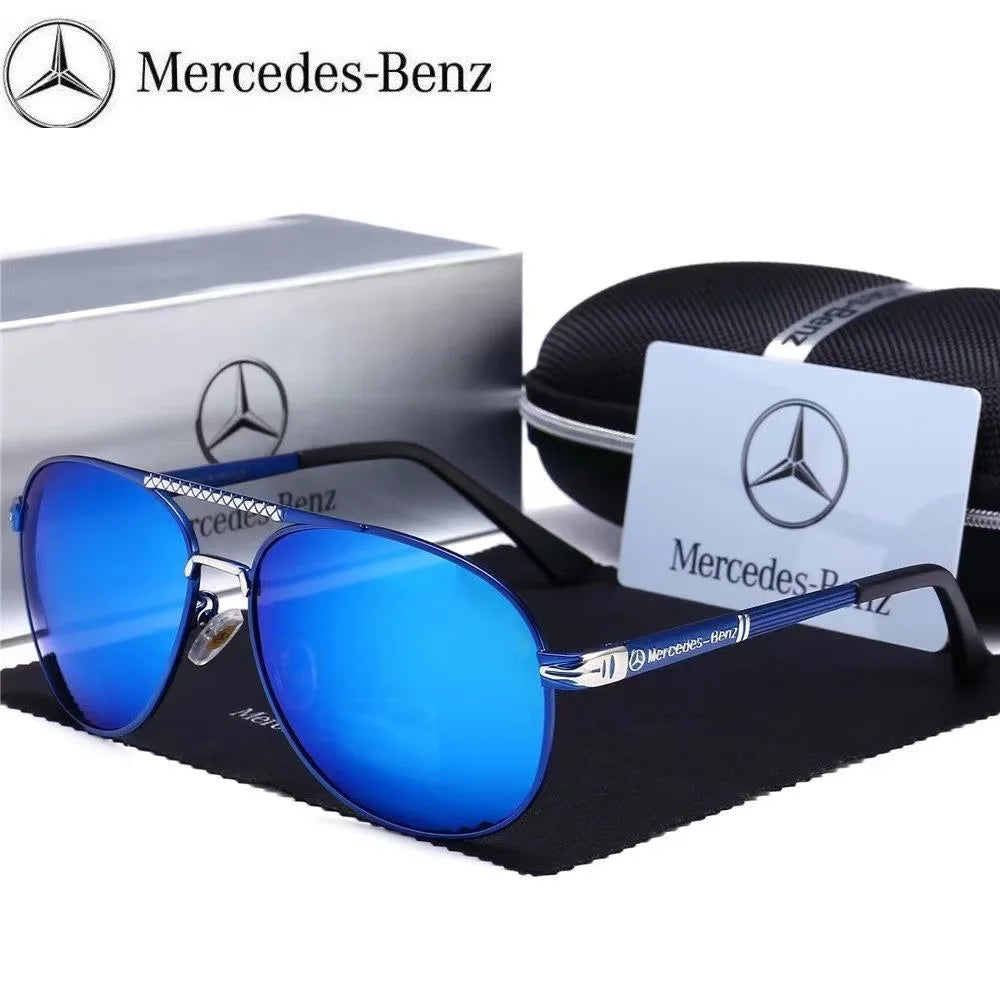 Mercedes-Benz Premium Polarized Sunglasses – UV400, Anti-Glare – Compatible with A/C/E/V/R/S Class, GLA/GLC/GLK/GLS, SLK/ML, Sprinter, Vito