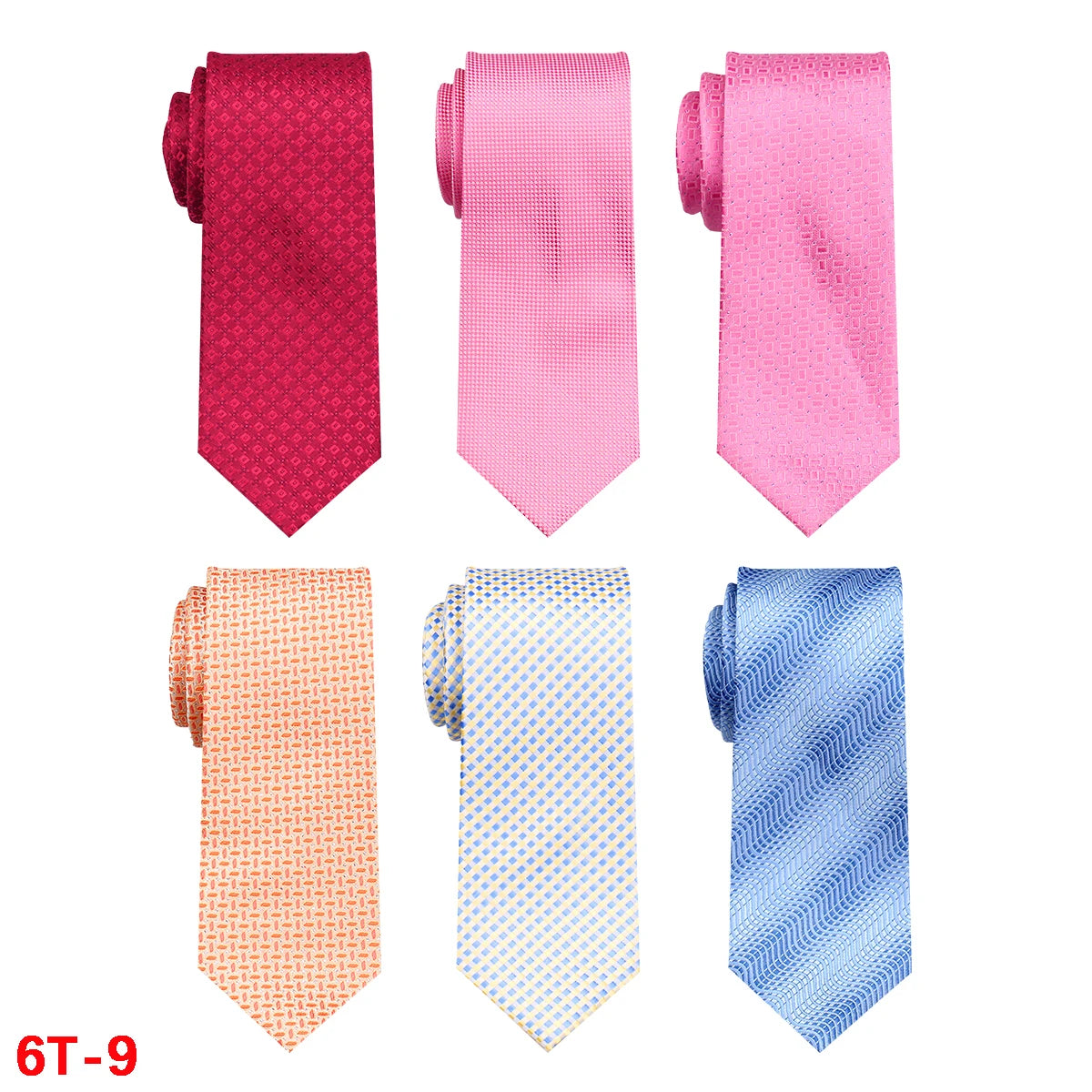 6-Pack Classic Woven Jacquard Men’s Ties – Business & Wedding Necktie Set | Formal Accessories for Workplace or Gift