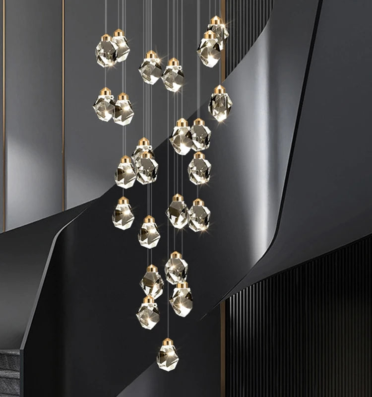 Light Luxury K9 Crystal Small Dhandelier Modern and Minimalist Restaurant Light Bar Counter Bedroom Bedside Long Line Light