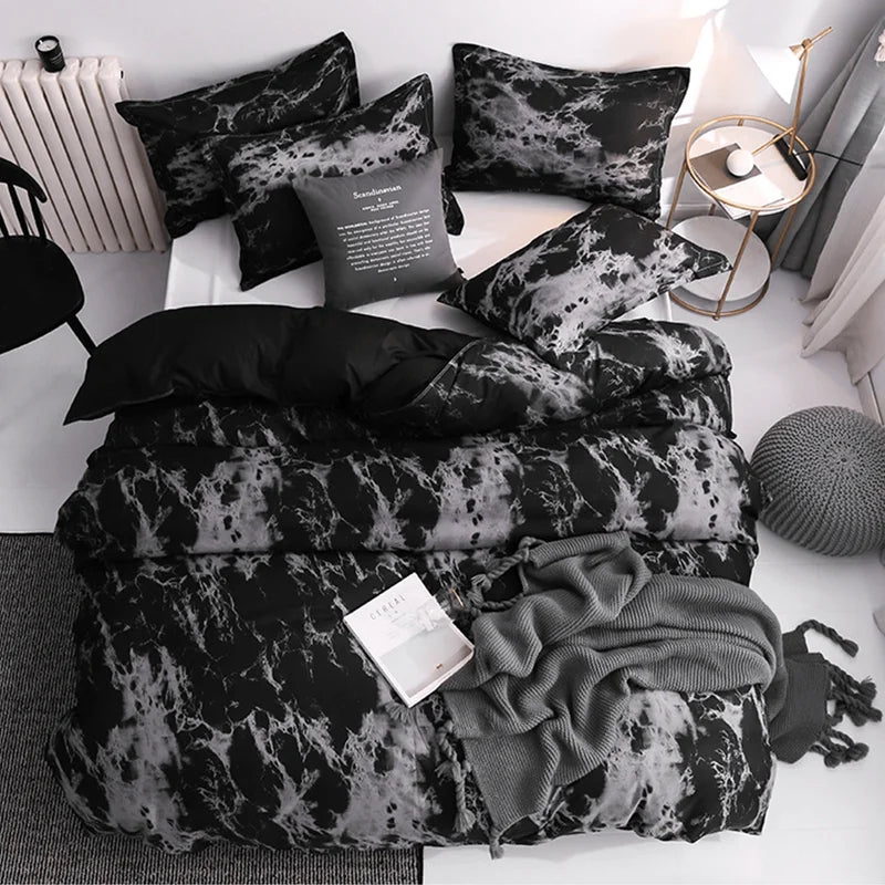 3-Piece Duvet Cover Set with Pillowcases – Soft & Durable Bedding for Double, Queen, King or Single Beds
