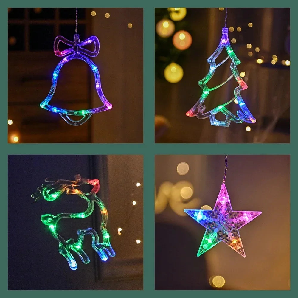 Christmas Decoration Festoon String Lights Fairy Garland Curtain Outdoor Indoor Decor for Holiday New Year Decoration