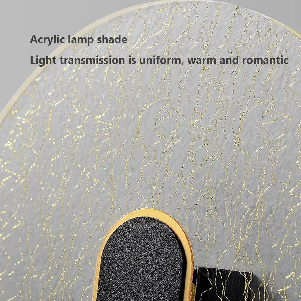 Nordic LED Light Luxury Wall Lamps Bedroom Acrylic Lampshade Creative Stairways Wall Light LED Bedside Decorative Lamps