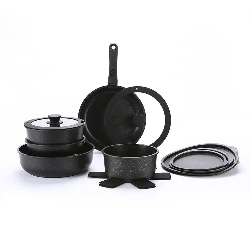 Non-Stick Die-Cast Aluminum Cookware Pot Set – Induction Compatible Kitchenware