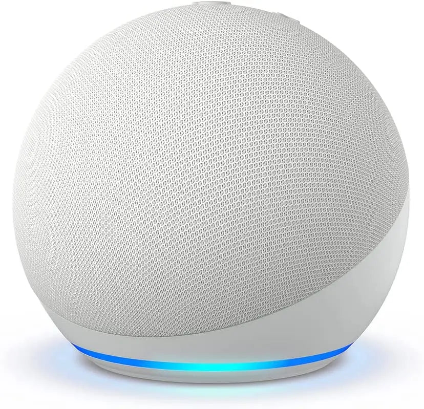 Best-Selling Echo Dot 5th Gen Smart Speaker Bundle – Alexa & Google Assistant, Wireless Clock, Portable (4th & 5th Gen Compatible)