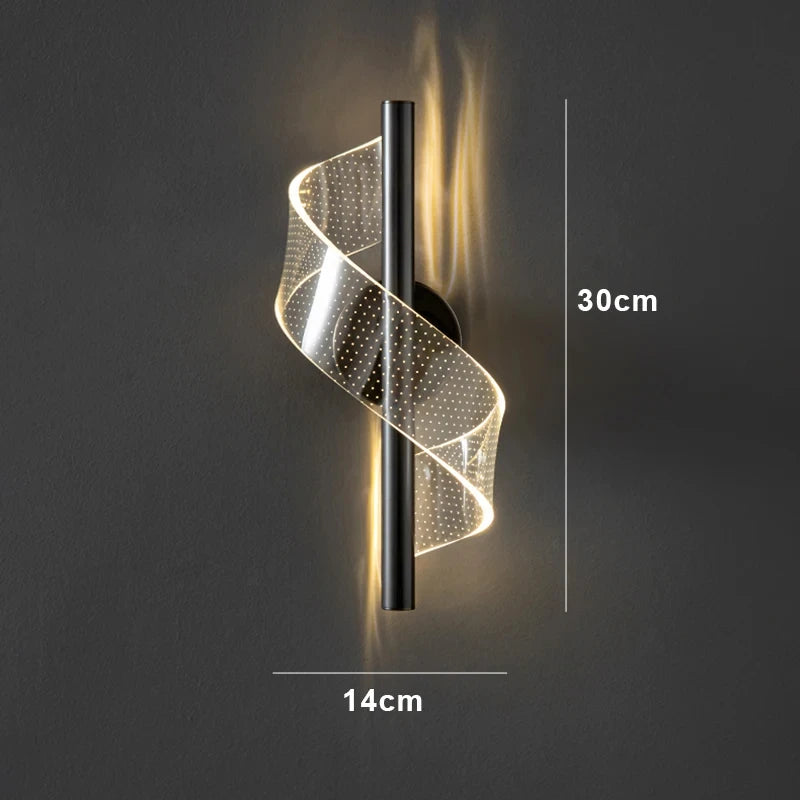 Nordic LED Wall Lamp - Modern Indoor Decorative Sconce for Bedroom, Bedside, Parlor, and Background Wall Lighting