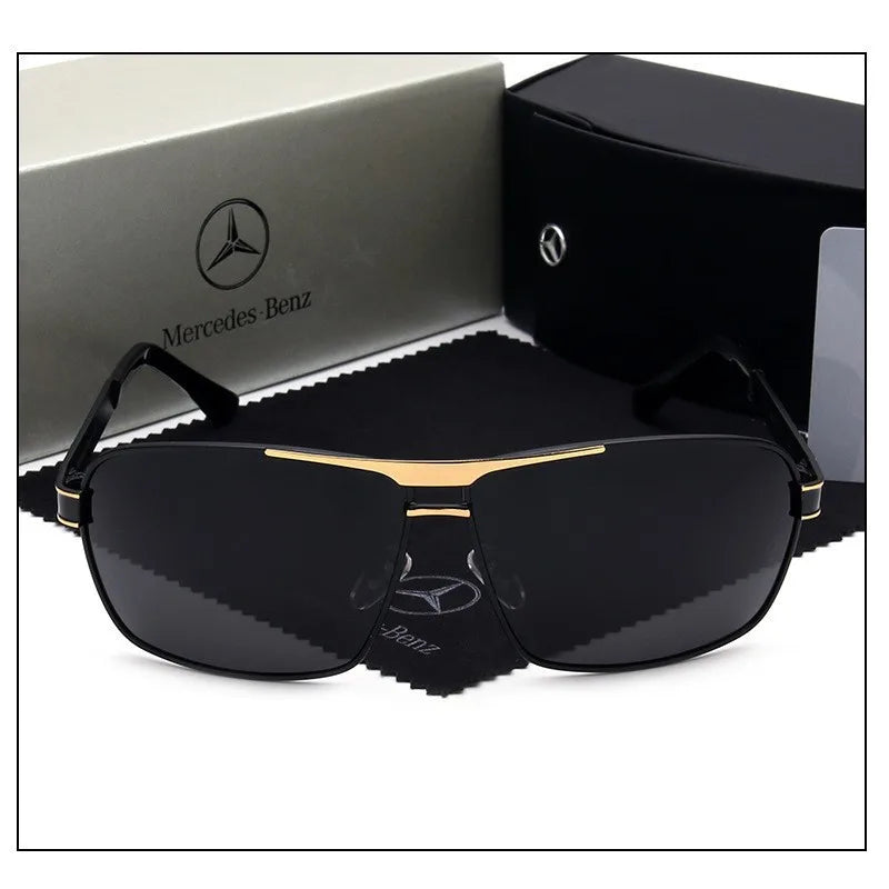 Mercedes-Benz Luxury Polarized Sunglasses - UV400 Anti-Glare Driving Glasses - Compatible with A/C/E/V/S Class, GLA/GLC/GLK/GLS, SLK/ML, Sprinter, Vito