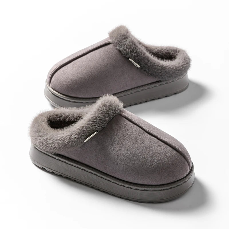 Fashion Women’s Fluffy Slippers – Thick EVA Sole, Anti-Slip & Warm ladies Winter House Slippers