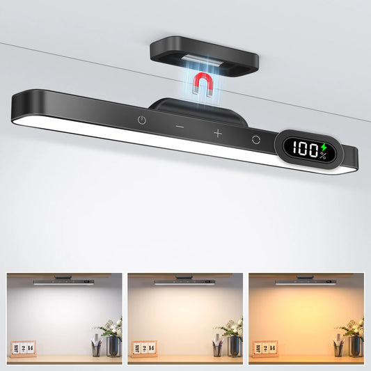 WILLED 5W Dimmable Mirror Light 3 Colors Adjustable Makeup Light with 2500Mah Rechargeable under Cabinet for Closet Bedside Desk