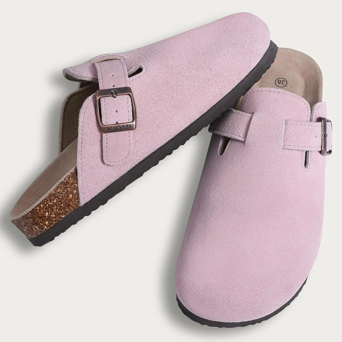 Crestar Cork Suede Mules Slippers – Classic Unisex Outdoor Clogs with Arch Support