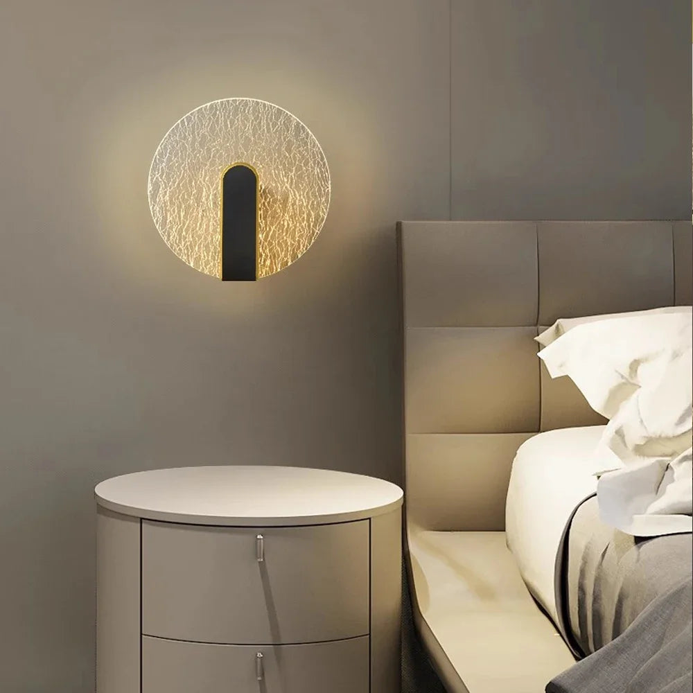 Nordic LED Light Luxury Wall Lamps Bedroom Acrylic Lampshade Creative Stairways Wall Light LED Bedside Decorative Lamps