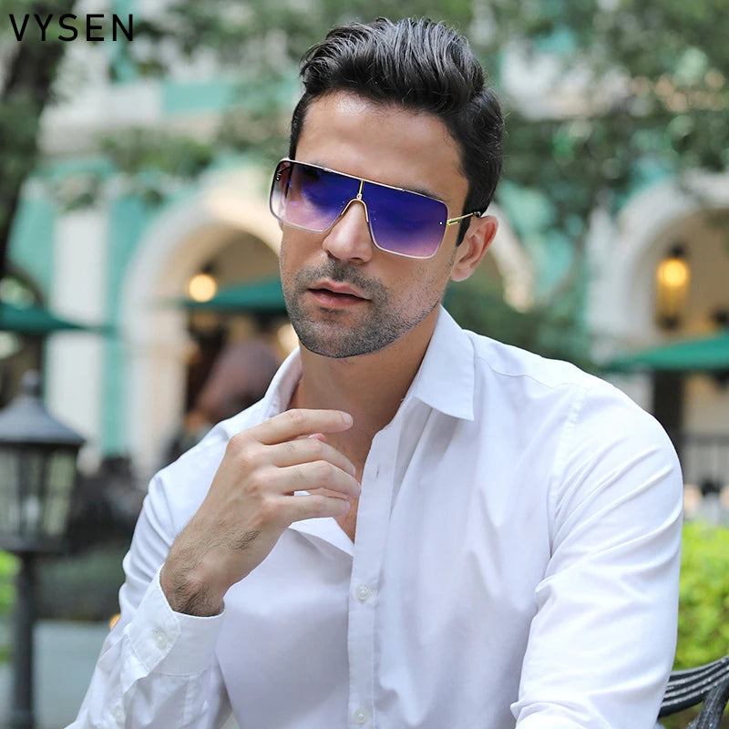 2025 Luxury Oversized Square Sunglasses for Men β Big Frame Retro Shades with Metal Detailing