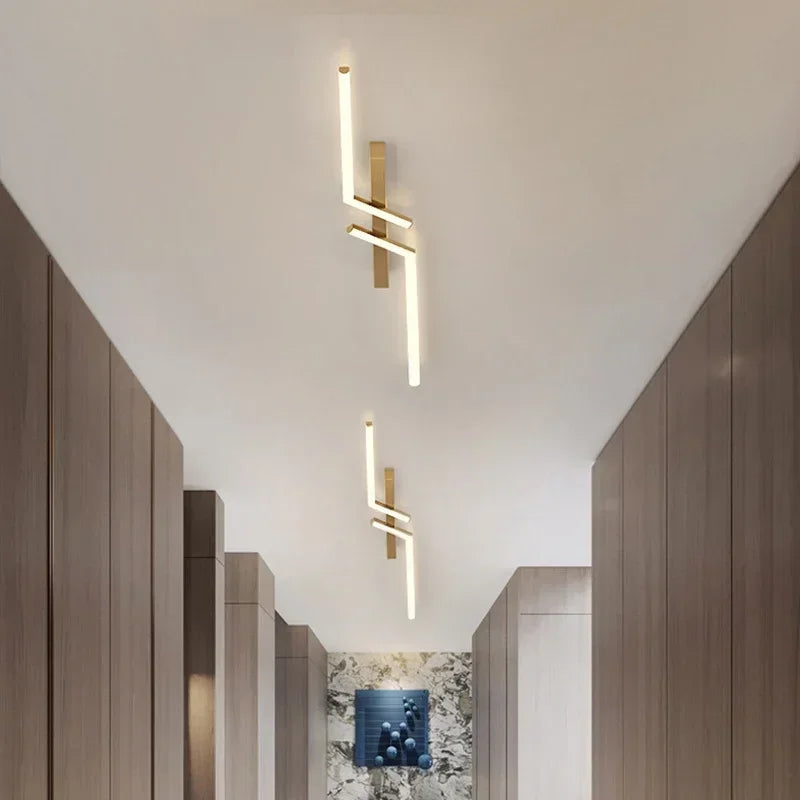 Modern LED Ceiling Light 60/80/100/120CM Living Dining Room Bedroom Lamps Lanterns Scandinavian Simple Lines Ceiling Lighting