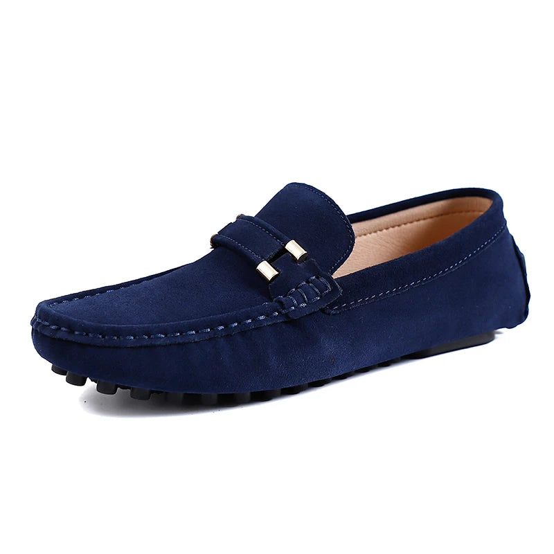 Tide Men’s Business Moccasin Shoes – Black, Blue & Red Casual Luxury Loafers (Size 38-47)