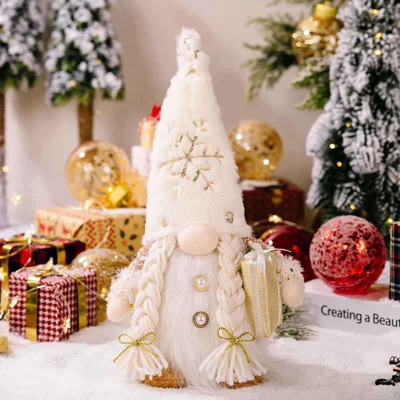 30Cm Glowing Gnome Christmas Decorations Faceless Plush Dolls Elf Home Ornaments Navidad New Year Gift