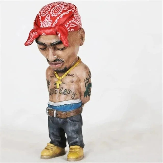 Tupac Figurine - Iconic Rapper Statue for Hip Hop Fans | Cool Desktop Ornament for Home, Office, or Living Room Decor