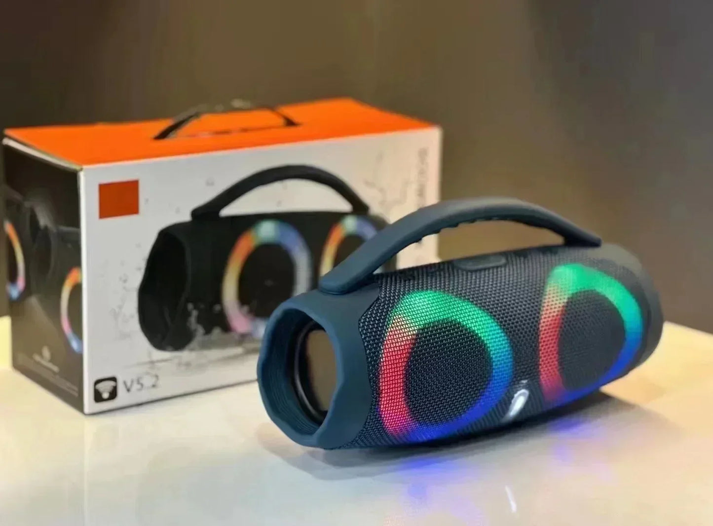 Portable Waterproof 100W High Power Bluetooth Speaker with RGB Lights