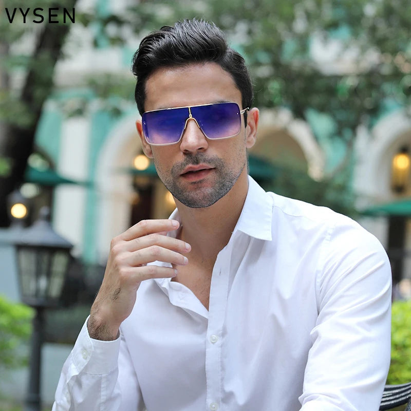 2025 Luxury Oversized Square Sunglasses for Men β Big Frame Retro Shades with Metal Detailing