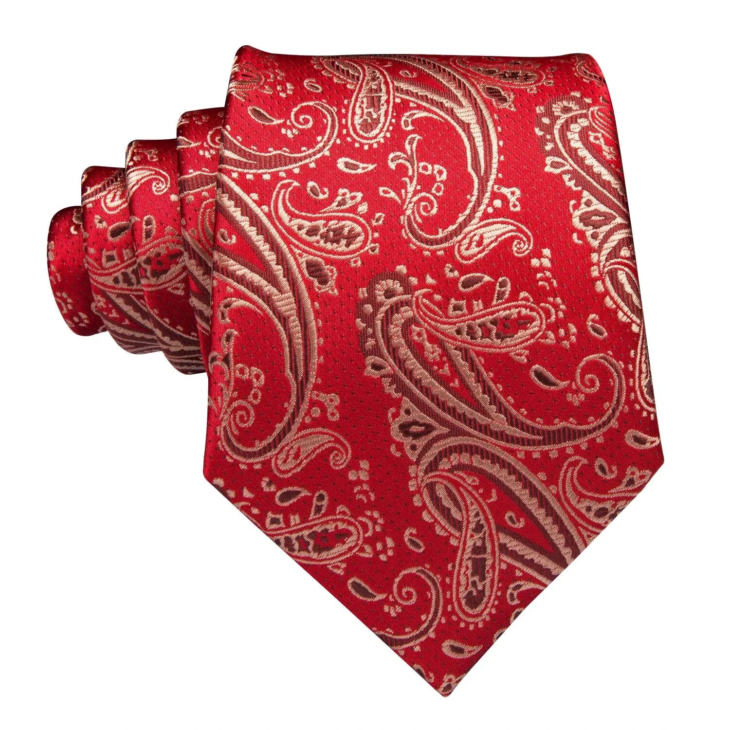 Men’s Elegant Paisley Tie Set – Jacquard Woven Necktie, Pocket Square & Cufflinks for Weddings, Business & Gifts