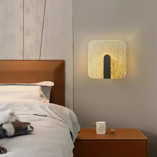 Nordic LED Light Luxury Wall Lamps Bedroom Acrylic Lampshade Creative Stairways Wall Light LED Bedside Decorative Lamps