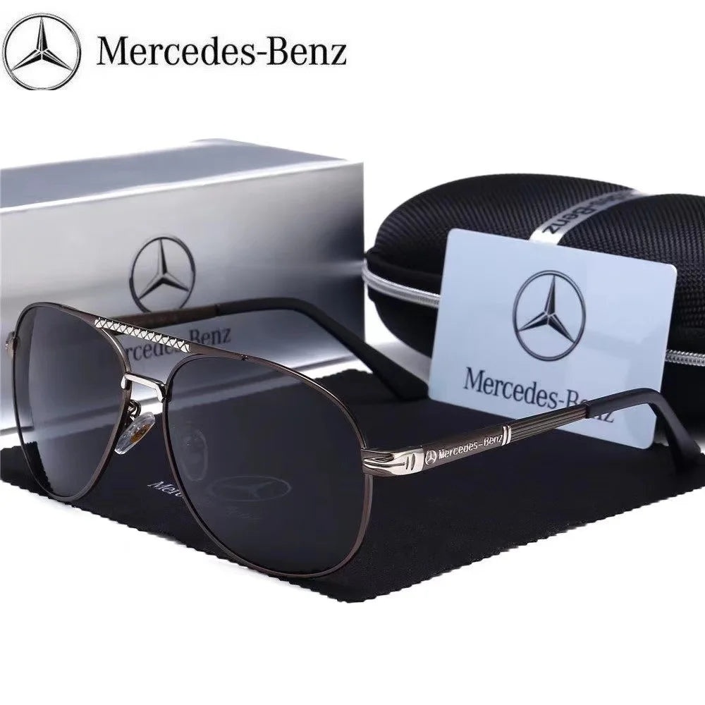 Mercedes-Benz Premium Polarized Sunglasses – UV400, Anti-Glare – Compatible with A/C/E/V/R/S Class, GLA/GLC/GLK/GLS, SLK/ML, Sprinter, Vito