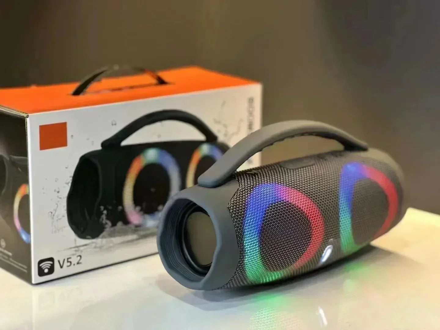 Portable Waterproof 100W High Power Bluetooth Speaker with RGB Lights