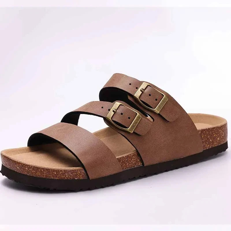 Crestar Cork Suede Mules Slippers – Classic Unisex Outdoor Clogs with Arch Support