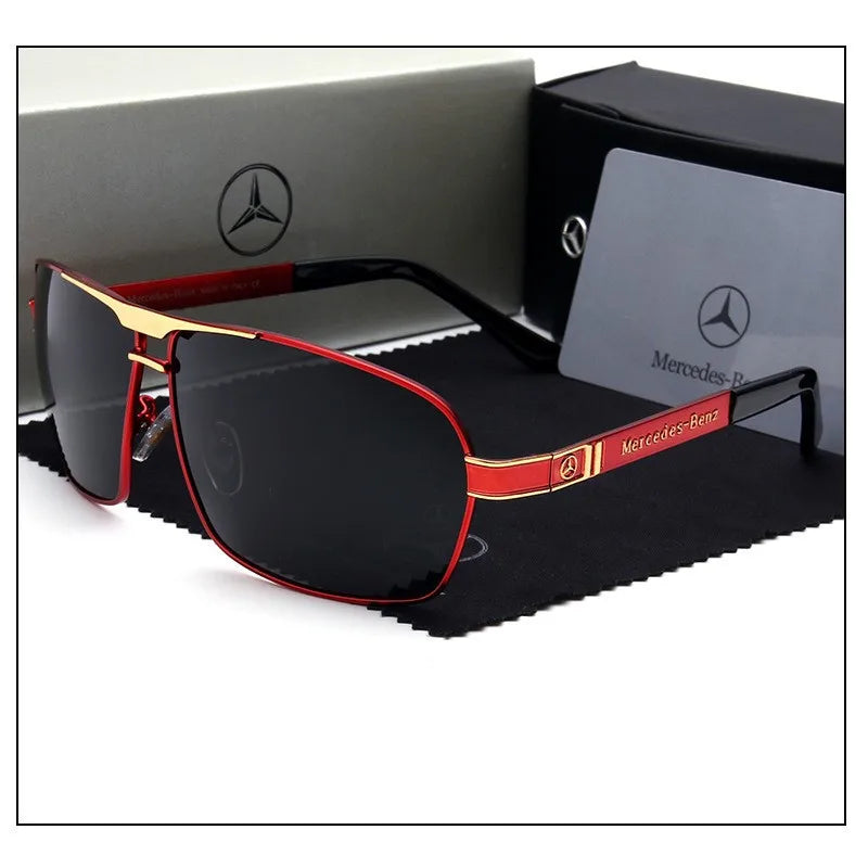 Mercedes-Benz Luxury Polarized Sunglasses - UV400 Anti-Glare Driving Glasses - Compatible with A/C/E/V/S Class, GLA/GLC/GLK/GLS, SLK/ML, Sprinter, Vito