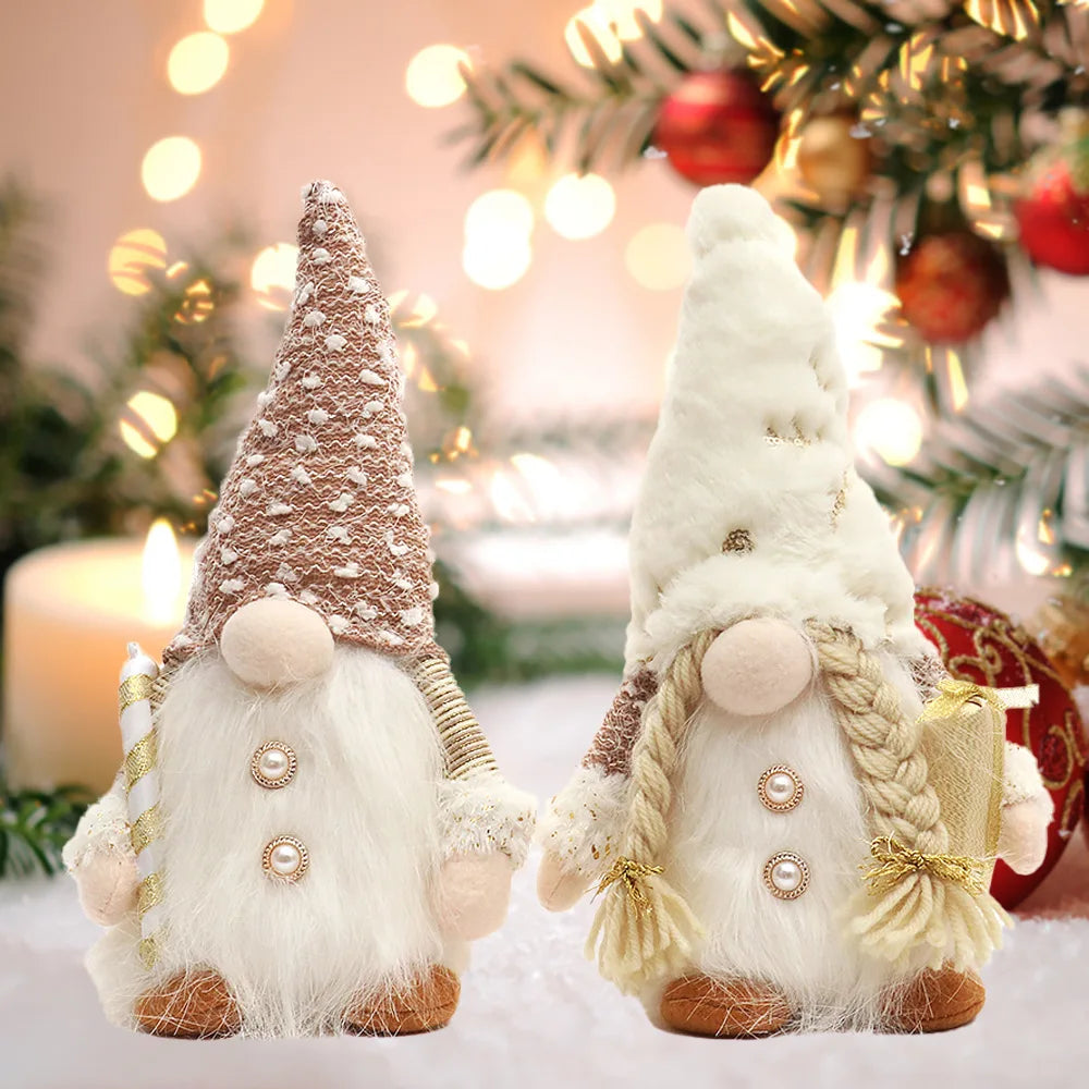 30Cm Glowing Gnome Christmas Decorations Faceless Plush Dolls Elf Home Ornaments Navidad New Year Gift