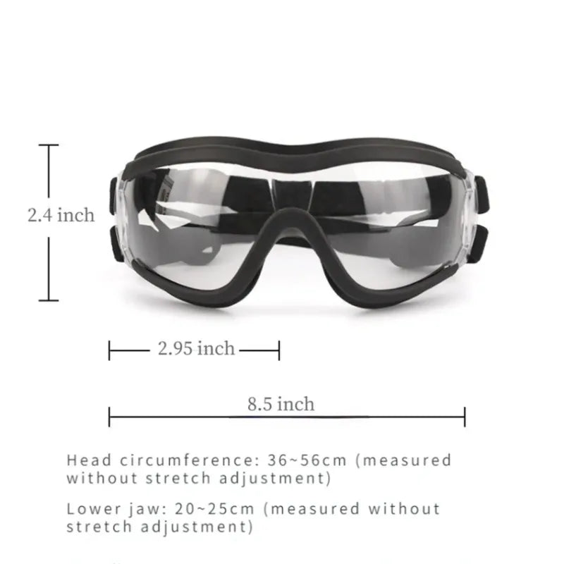 Cool Pup Shades – UV-Resistant Waterproof Dog Goggles for Large Breeds | Windproof & Transparent Pet Glasses for Outdoor Protection