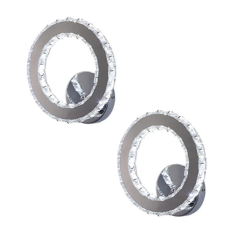 Modern Wall Lamp Bedside Lighting Fixtures K9 Crystal Corridor Aisle Led Wall Sconces for Sleeping Indoor Home Decor Luminaire