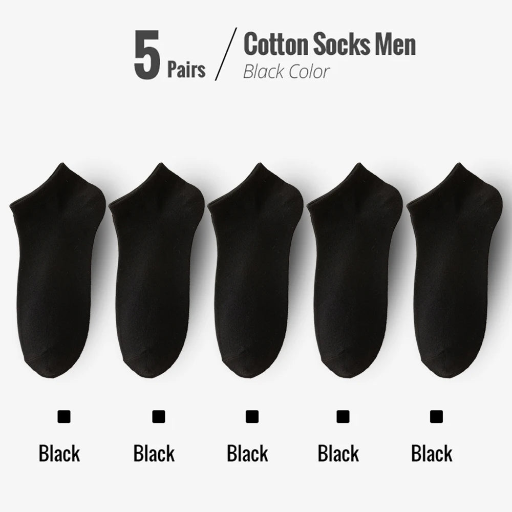 95% Combed Cotton Socks Men Business Dress Short Socks Soft Breathable Spring Summer Colorful Sock for Man 5Pairs/Lot Ankle Sock