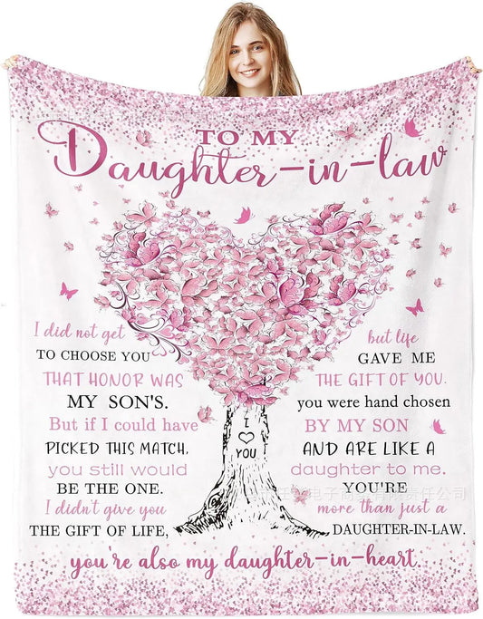To My Best Son Print Flannel Blanket Pink Heart Love Gift Warm Throw Blanket for Bed Sofa Couch Birthday Gifts Home Queen
