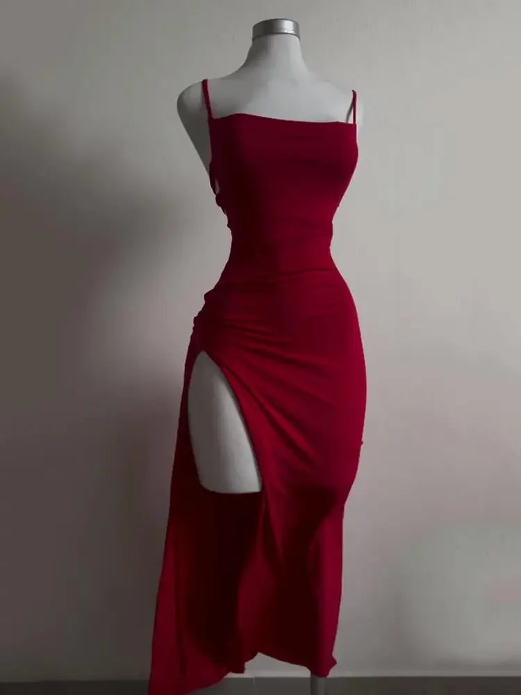 Explosive Summer Halter Strap Bodycon Dress – Spice Girl Vibe High-Sensibility Clubwear