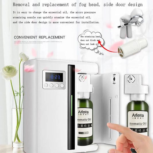 Scent Machine Aroma Diffuser Wall-Mounted Hotel 160ML with Fan for Large Area Hotel Lobby & Home Fragrance