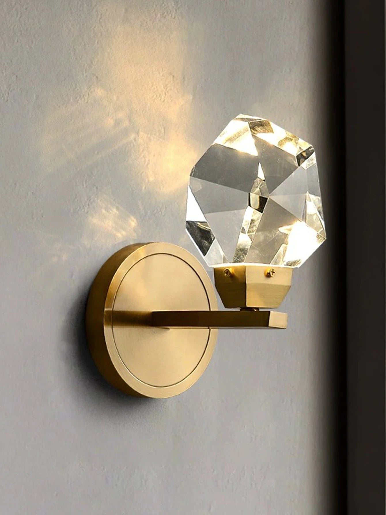 Modern Gold Crystal Led Wall Lamp for Living Room Background Wall Bedside Corridor Street Wall Light Sconces Luxury Home Decor