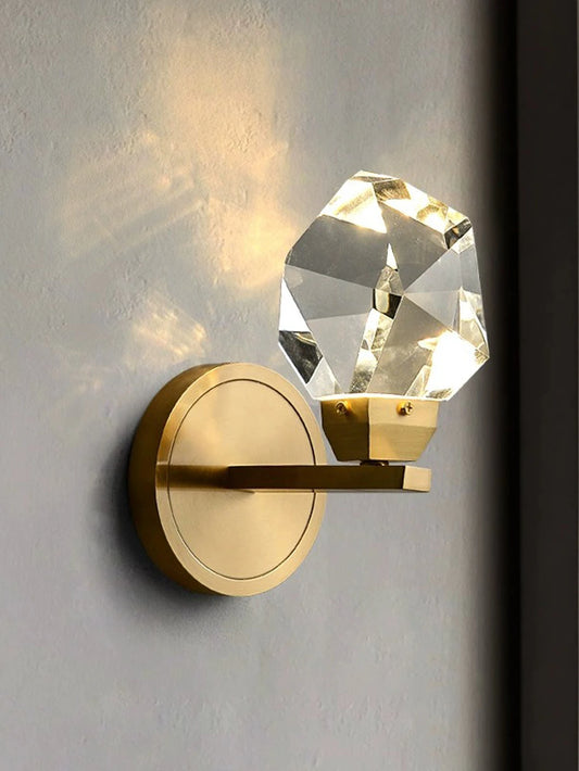 Modern Gold Crystal Led Wall Lamp for Living Room Background Wall Bedside Corridor Street Wall Light Sconces Luxury Home Decor