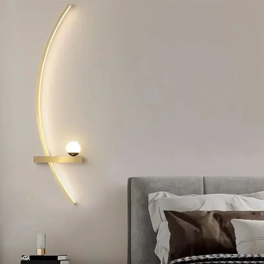 Modern LED Wall Lamp – 53cm Minimalist Design with Remote Control & Dimmable Light