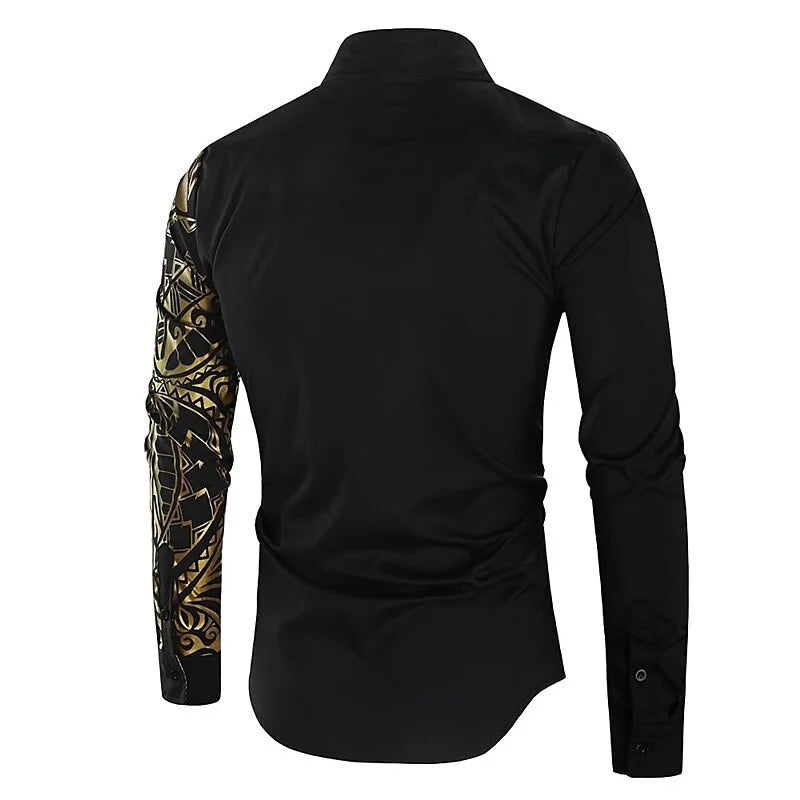 Men’s Classic Button-Down Long Sleeve Shirt – Casual/Formal Lapel Shirt for Spring & Fall (S–6XL)
