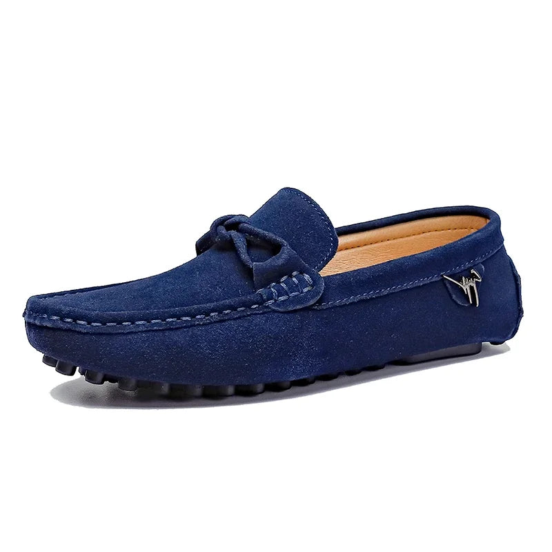 Tide Men’s Business Moccasin Shoes – Black, Blue & Red Casual Luxury Loafers (Size 38-47)