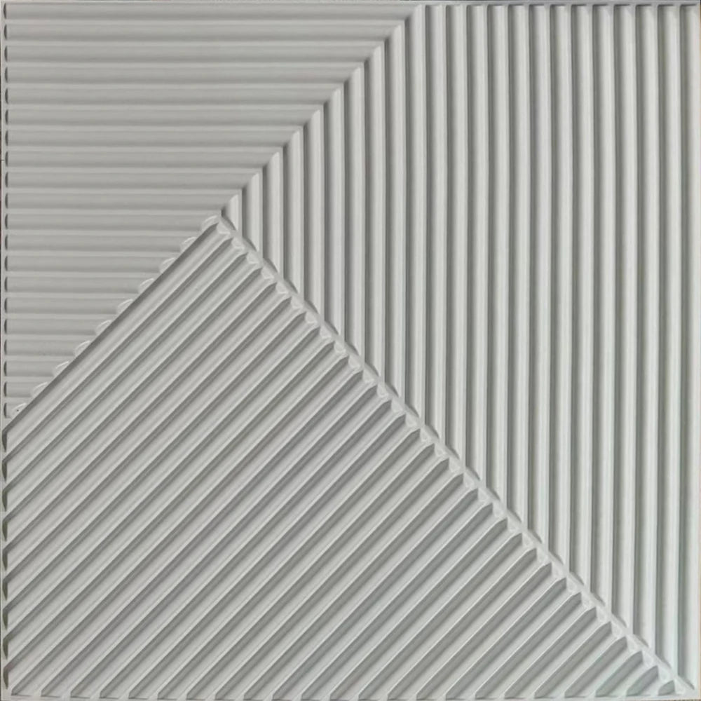 10Pcs Diamond Design Decorated 3D Wallpanel, 30Cmx30Cm Matte White/Black, Diy Home Decoration Wallboard