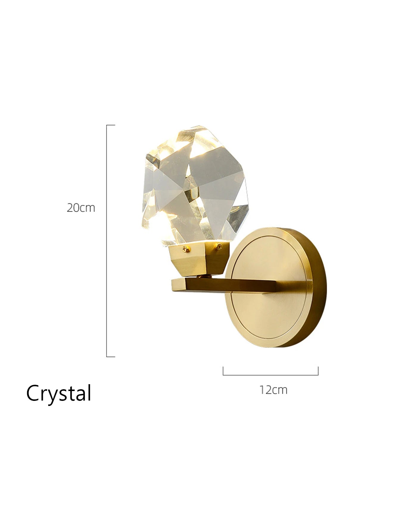 Modern Gold Crystal Led Wall Lamp for Living Room Background Wall Bedside Corridor Street Wall Light Sconces Luxury Home Decor