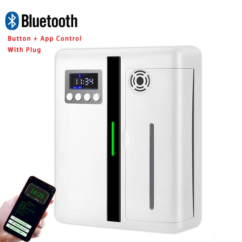 Scent Machine Aroma Diffuser Wall-Mounted Hotel 160ML with Fan for Large Area Hotel Lobby & Home Fragrance