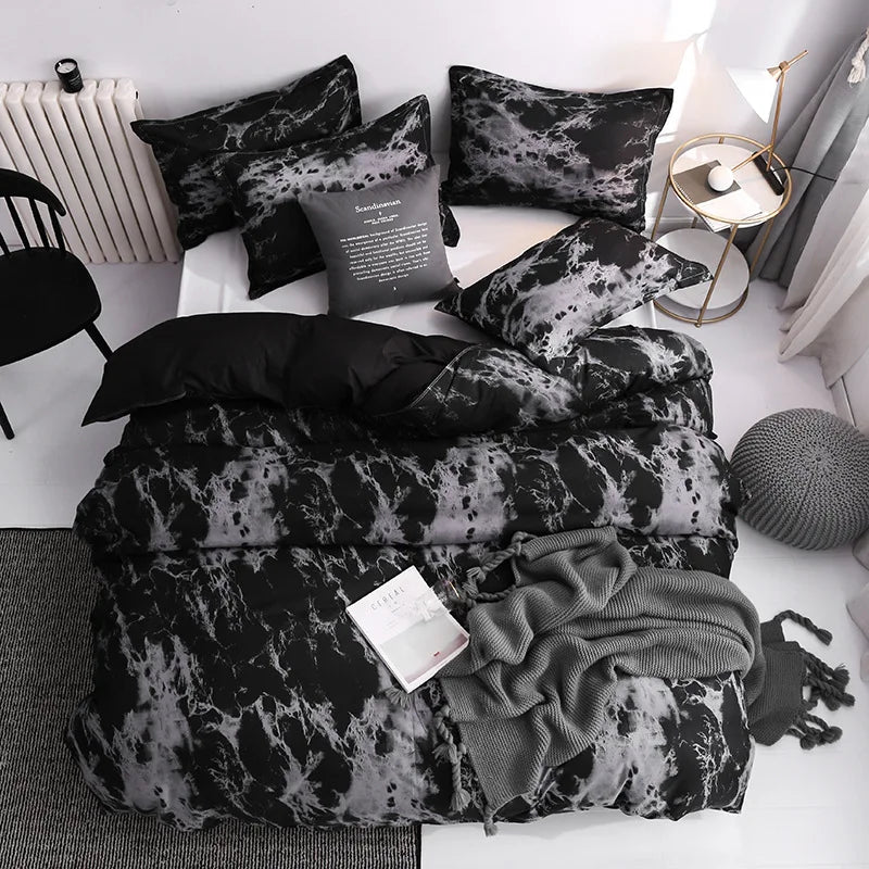3-Piece Duvet Cover Set with Pillowcases – Soft & Durable Bedding for Double, Queen, King or Single Beds