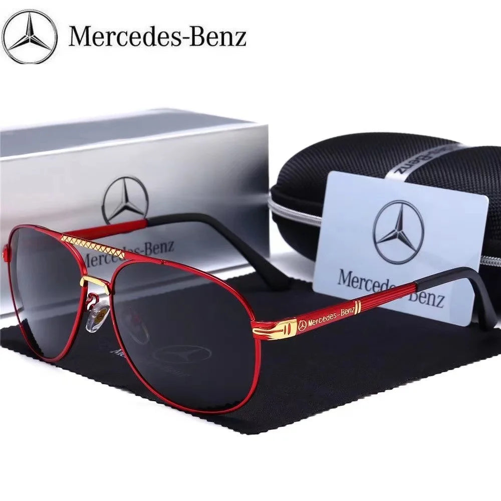 Mercedes-Benz Premium Polarized Sunglasses – UV400, Anti-Glare – Compatible with A/C/E/V/R/S Class, GLA/GLC/GLK/GLS, SLK/ML, Sprinter, Vito
